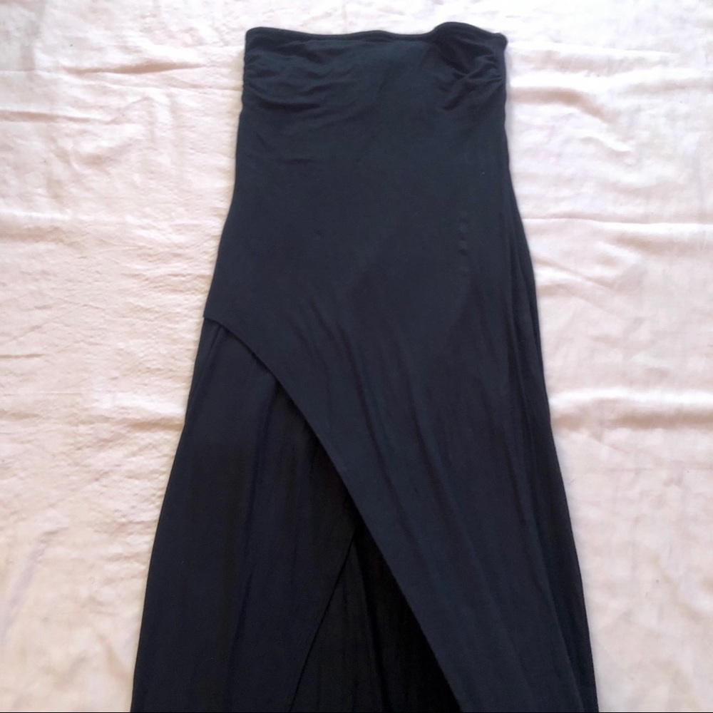Split-leg Strapless H&M Maxi Dress